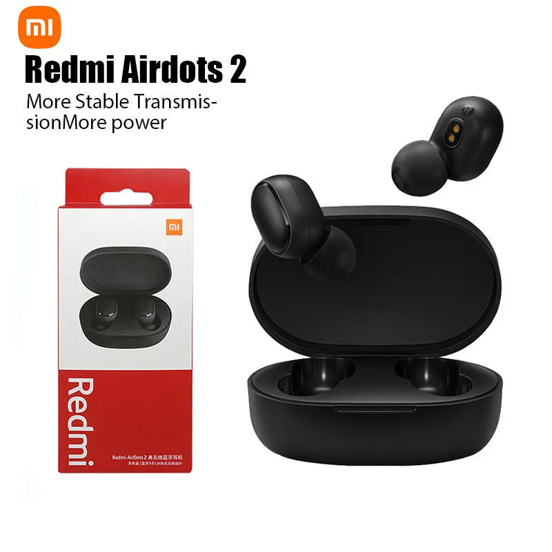 New Original Xiaomi Redmi AirDots 2 Fone Wireless Earphone Bluetooth Headphones Mi Ture Wireless Headphones In-Ear Earbuds