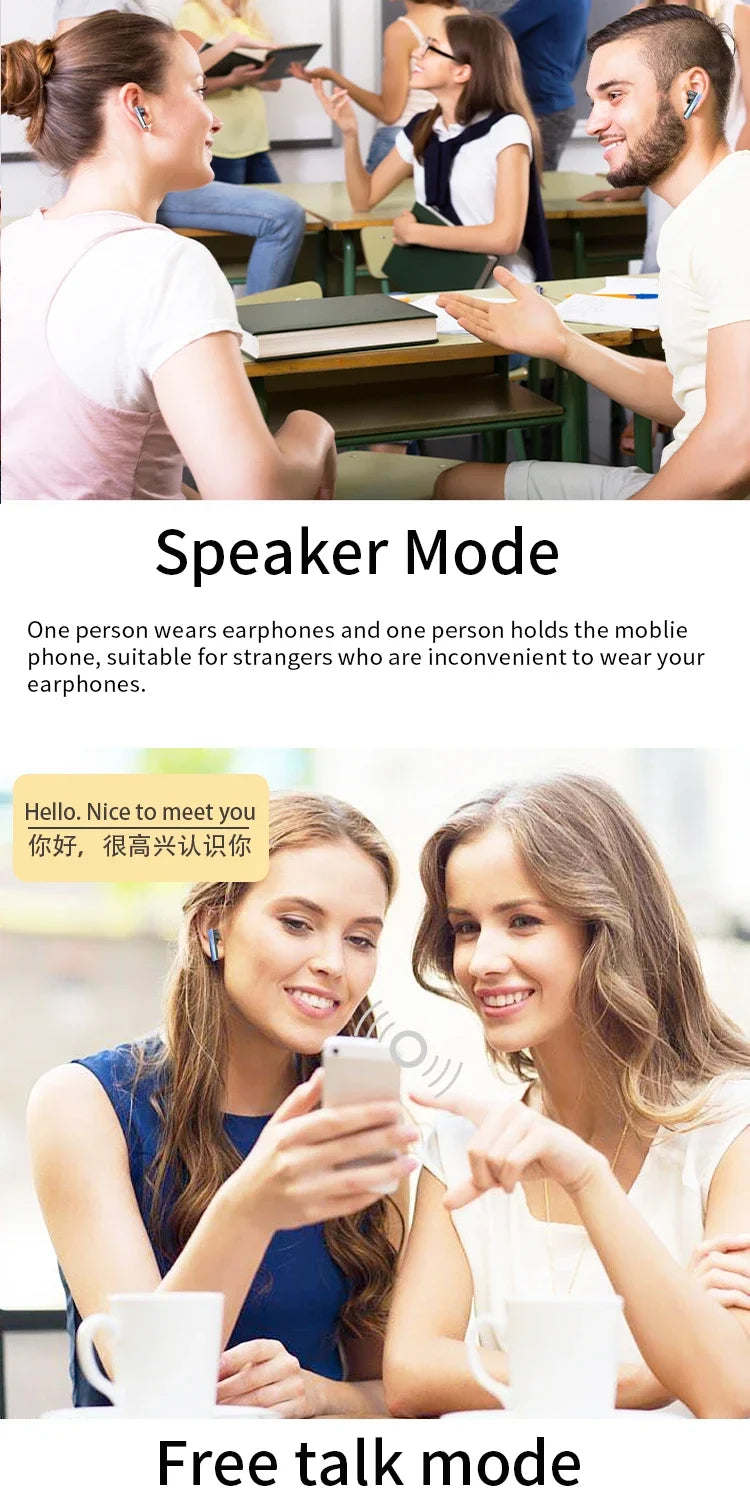 Language Translation Earbuds Translate 114 Languages Simultaneously in Real Time Wireless Bluetooth APP Travel Translator 2024