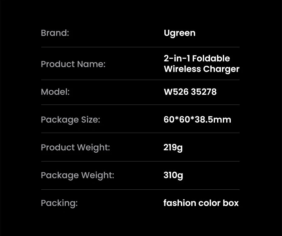 UGREEN 25W Magnetic Wireless Charger Stand 2-in-1 Charging Stand For iPhone 15 14 Pro Max/AirPods For Magsafe Fast Charger