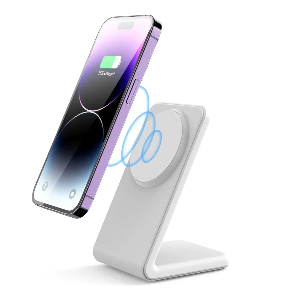 Minimalist Magnetic Wireless Charger Station 15W for MagSafe Dock Stand Fast Charging for iPhone 15/14/13/12 Pro Max Mini Plus