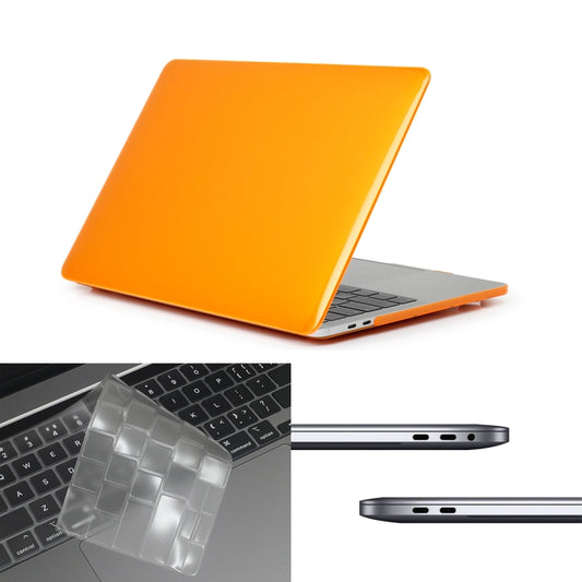 ENKAY Hat-Prince 3 in 1 For MacBook Pro 13 inch A2289 / A2251 (2020) Crystal Hard Shell Protective Case + Europe Version Ultra-thin TPU Keyboard Protector Cover + Anti-dust Plugs Set