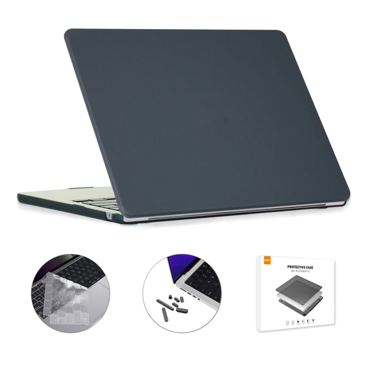 For MacBook Air 13.6 2022/2024 A2681 M2 / A3113 M3 EU Version ENKAY 3 in 1 Matte Laptop Case with TPU Keyboard Film / Anti-dust Plugs