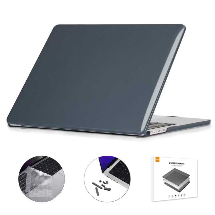 For MacBook Air 13.6 2022/2024 A2681 M2 / A3113 M3 EU Version ENKAY 3 in 1 Crystal Laptop Case with TPU Keyboard Film / Anti-dust Plugs