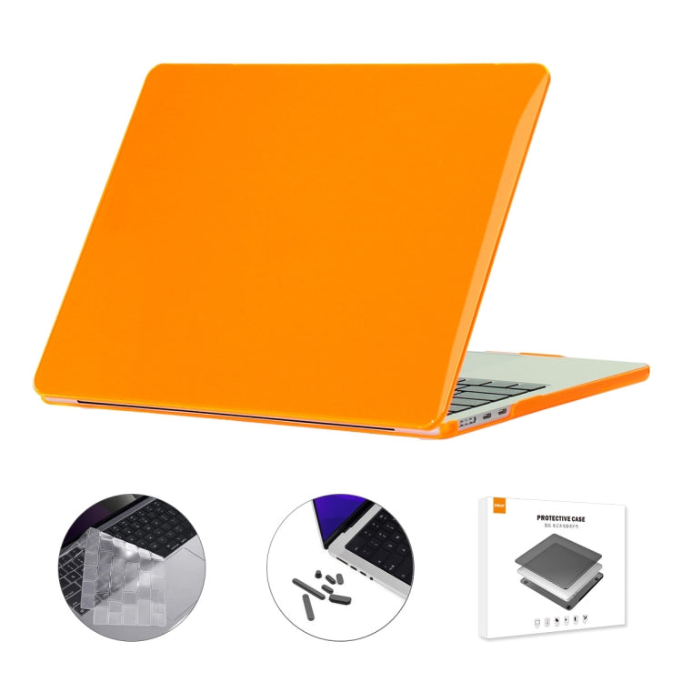 For MacBook Air 13.6 2022/2024 A2681 M2 / A3113 M3 EU Version ENKAY 3 in 1 Crystal Laptop Case with TPU Keyboard Film / Anti-dust Plugs