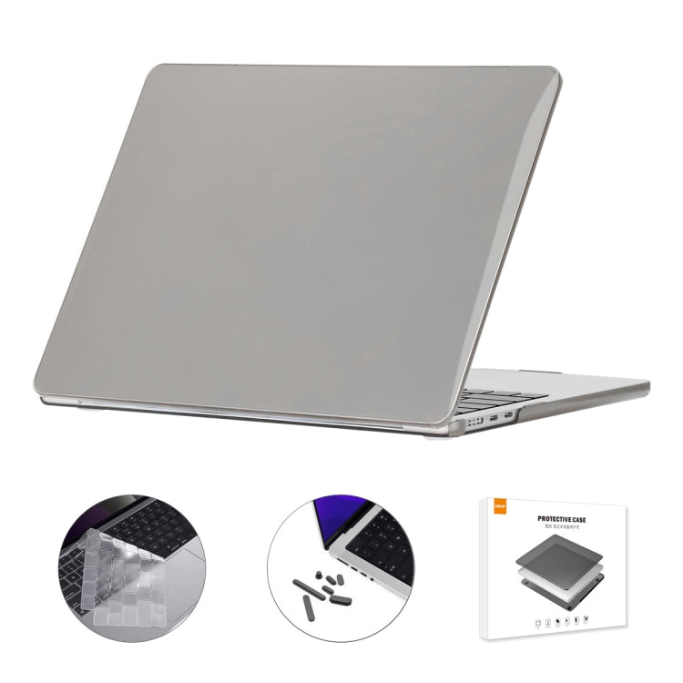 For MacBook Air 13.6 2022/2024 A2681 M2 / A3113 M3 EU Version ENKAY 3 in 1 Crystal Laptop Case with TPU Keyboard Film / Anti-dust Plugs