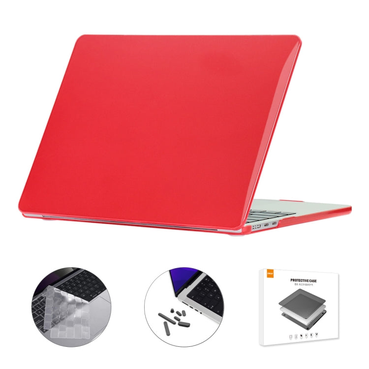 For MacBook Air 13.6 2022/2024 A2681 M2 / A3113 M3 EU Version ENKAY 3 in 1 Crystal Laptop Case with TPU Keyboard Film / Anti-dust Plugs