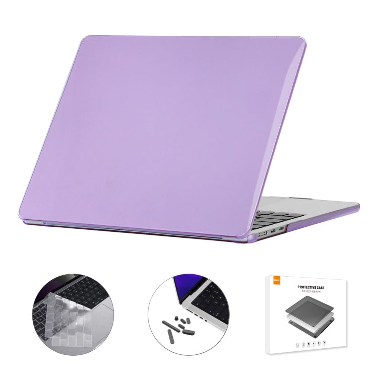 For MacBook Air 13.6 2022/2024 A2681 M2 / A3113 M3 US Version ENKAY 3 in 1 Crystal Laptop Case with TPU Keyboard Film / Anti-dust Plugs