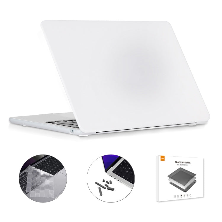 For MacBook Air 13.6 2022/2024 A2681 M2 / A3113 M3 US Version ENKAY 3 in 1 Matte Laptop Case with TPU Keyboard Film / Anti-dust Plugs