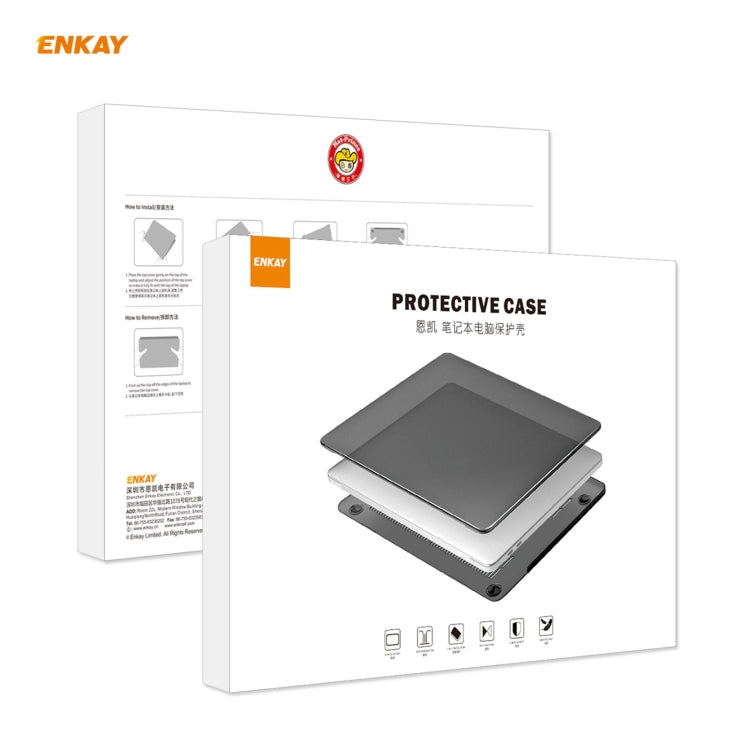 ENKAY 3 in 1 Crystal Laptop Protective Case + EU Version TPU Keyboard Film + Anti-dust Plugs Set for MacBook Pro 13.3 inch A1706 / A1989 / A2159 (with Touch Bar), For MacBook Pro 13.3 inch A1706 (with Touch Bar)