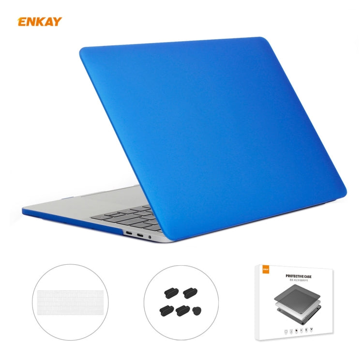 ENKAY 3 in 1 Matte Laptop Protective Case + US Version TPU Keyboard Film + Anti-dust Plugs Set for MacBook Pro 13.3 inch A1706 / A1989 / A2159 (with Touch Bar), For MacBook Pro 13.3 inch A1706 (with Touch Bar)