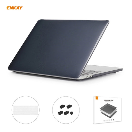 ENKAY 3 in 1 Crystal Laptop Protective Case + EU Version TPU Keyboard Film + Anti-dust Plugs Set for MacBook Pro 13.3 inch A1708 (without Touch Bar)