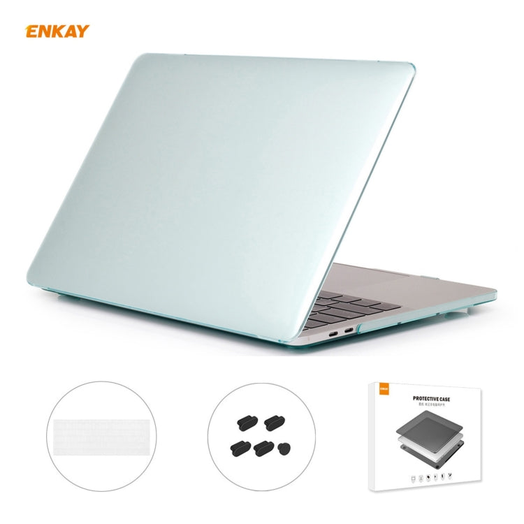 ENKAY 3 in 1 Crystal Laptop Protective Case + EU Version TPU Keyboard Film + Anti-dust Plugs Set for MacBook Pro 13.3 inch A1708 (without Touch Bar)