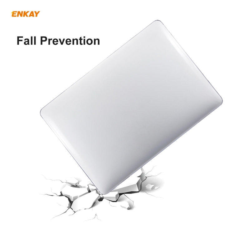 ENKAY 3 in 1  Crystal Laptop Protective Case + EU Version TPU Keyboard Film + Anti-dust Plugs Set for MacBook Pro 15.4 inch A1707 & A1990 (with Touch Bar), For MacBook Pro 15.4 inch A1707 (with Touch Bar)