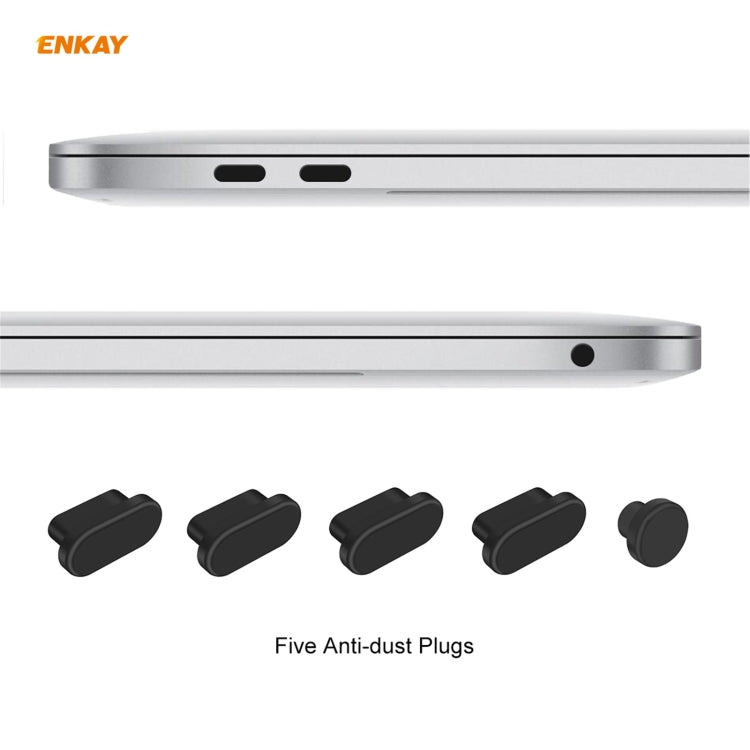 ENKAY 3 in 1 Crystal Laptop Protective Case + US Version TPU Keyboard Film + Anti-dust Plugs Set for MacBook Air 13.3 inch A1932 (2018), For MacBook Air 13.3 inch A1932 (2018)