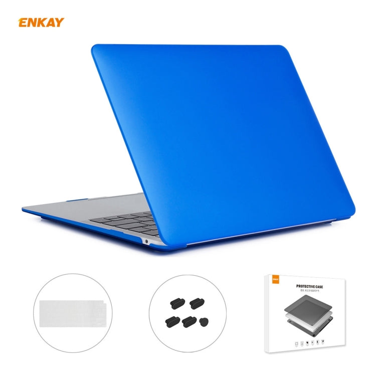 ENKAY 3 in 1 Matte Laptop Protective Case + EU Version TPU Keyboard Film + Anti-dust Plugs Set for MacBook Air 13.3 inch A2179 & A2337 (2020)