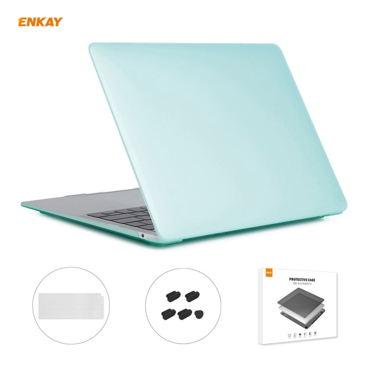 ENKAY 3 in 1 Matte Laptop Protective Case + EU Version TPU Keyboard Film + Anti-dust Plugs Set for MacBook Air 13.3 inch A2179 & A2337 (2020)