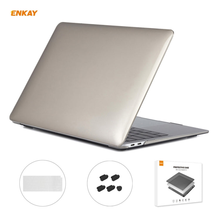 ENKAY 3 in 1 Crystal Laptop Protective Case + US Version TPU Keyboard Film + Anti-dust Plugs Set for MacBook Air 13.3 inch A2179 & A2337 (2020), For MacBook Air 13.3 inch A2179 (2020)