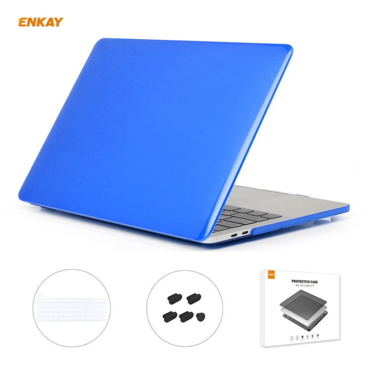 ENKAY 3 in 1 Crystal Laptop Protective Case + US Version TPU Keyboard Film + Anti-dust Plugs Set for MacBook Pro 13.3 inch A2251 & A2289 & A2338 (with Touch Bar)