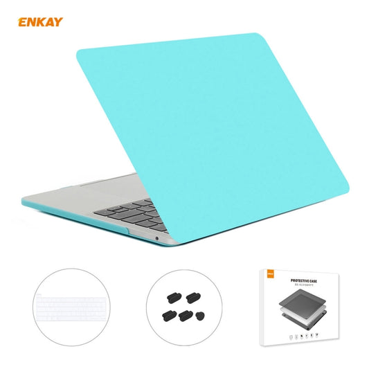 ENKAY 3 in 1 Matte Laptop Protective Case + EU Version TPU Keyboard Film + Anti-dust Plugs Set for MacBook Pro 13.3 inch A2251 & A2289 & A2338 (with Touch Bar), For MacBook Pro 13.3 inch A2251 (with Touch Bar)