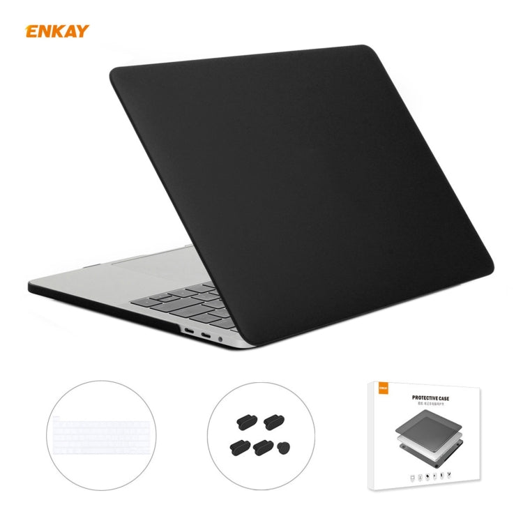 ENKAY 3 in 1 Matte Laptop Protective Case + US Version TPU Keyboard Film + Anti-dust Plugs Set for MacBook Pro 16 inch A2141 (with Touch Bar), For MacBook Pro 16 inch A2141 (with Touch Bar)