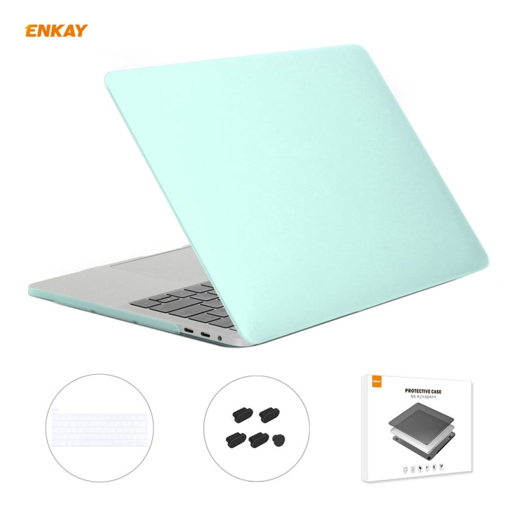 ENKAY 3 in 1 Matte Laptop Protective Case + US Version TPU Keyboard Film + Anti-dust Plugs Set for MacBook Pro 16 inch A2141 (with Touch Bar), For MacBook Pro 16 inch A2141 (with Touch Bar)