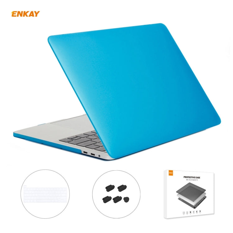 ENKAY 3 in 1 Matte Laptop Protective Case + US Version TPU Keyboard Film + Anti-dust Plugs Set for MacBook Pro 16 inch A2141 (with Touch Bar), For MacBook Pro 16 inch A2141 (with Touch Bar)