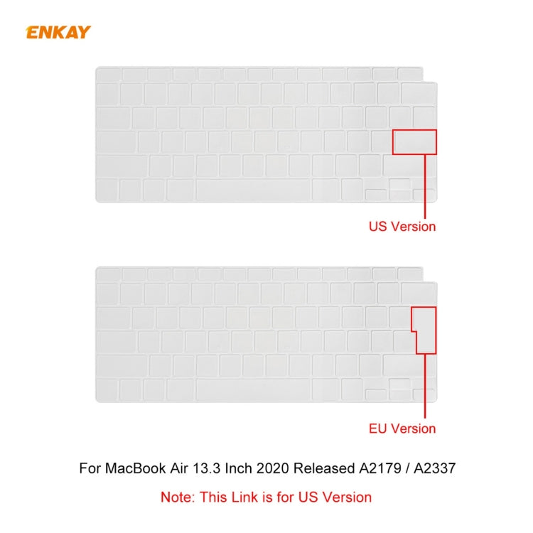 ENKAY Soft TPU Keyboard Protector Film for MacBook Air 13.3 inch A2179 (2020) / A2337 (2020)