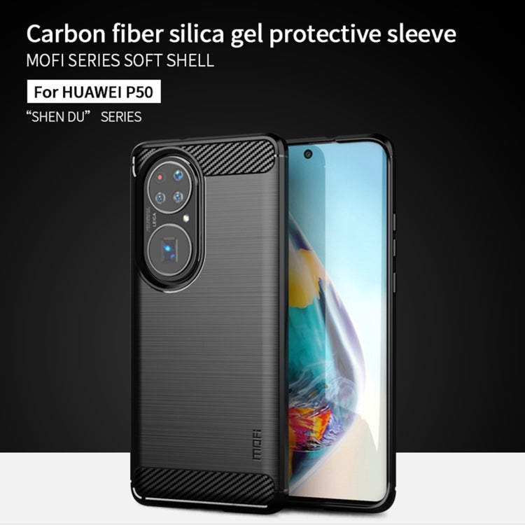 MOFI Gentleness Series Brushed Texture Carbon Fiber Soft TPU Case, For Huawei P50, For Huawei P Smart 2021 / Y7A, For Samsung Galaxy S21 FE, For Samsung Galaxy A82 / Quantum2, For Samsung Galaxy A22 5G, For Nokia 1.4, For Motorola G60 / G40 Fusion