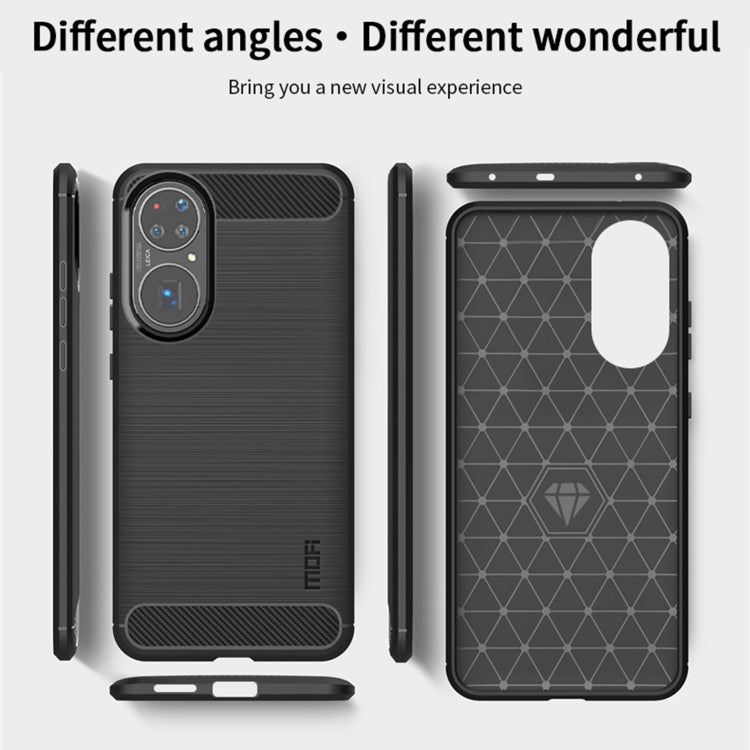 MOFI Gentleness Series Brushed Texture Carbon Fiber Soft TPU Case, For Huawei P50, For Huawei P Smart 2021 / Y7A, For Samsung Galaxy S21 FE, For Samsung Galaxy A82 / Quantum2, For Samsung Galaxy A22 5G, For Nokia 1.4, For Motorola G60 / G40 Fusion