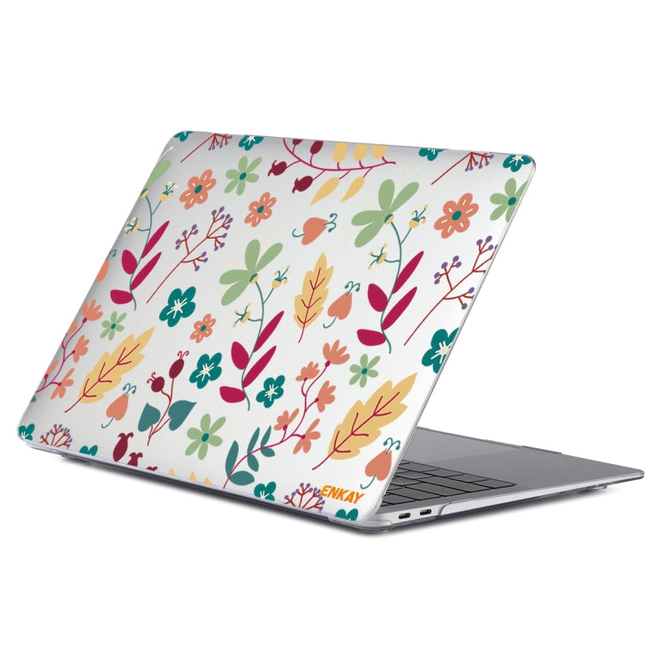 ENKAY Flower Series Pattern Laotop Protective Crystal Case For MacBook Pro 13.3 inch A1706 / A1708 / A1989 / A2159