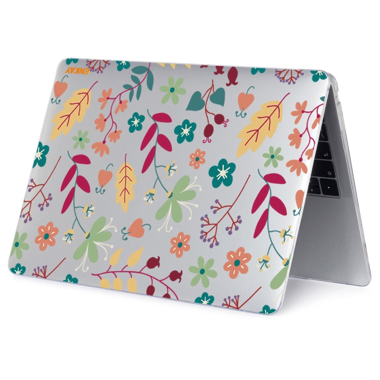 ENKAY Flower Series Pattern Laotop Protective Crystal Case For MacBook Pro 13.3 inch A1706 / A1708 / A1989 / A2159