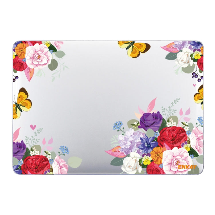 ENKAY Flower Series Pattern Laotop Protective Crystal Case For MacBook Pro 13.3 inch A1706 / A1708 / A1989 / A2159