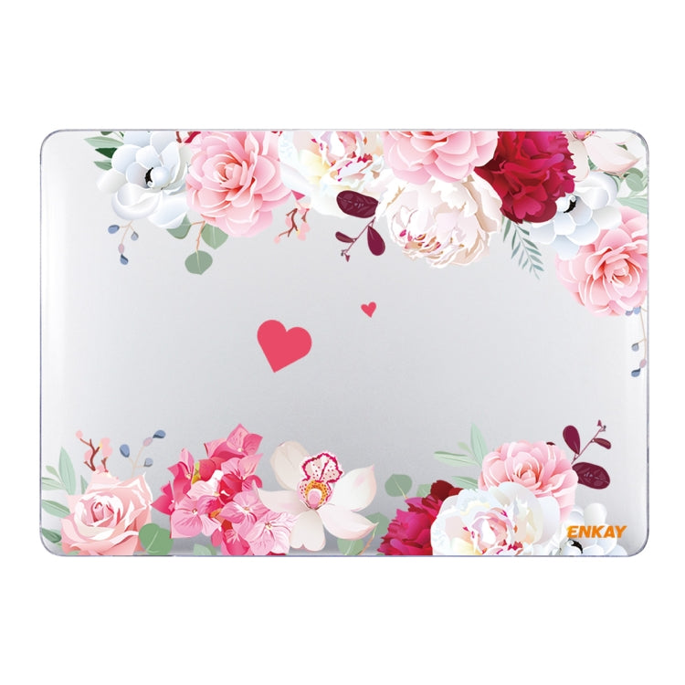 ENKAY Flower Series Pattern Laotop Protective Crystal Case For MacBook Pro 13.3 inch A1706 / A1708 / A1989 / A2159