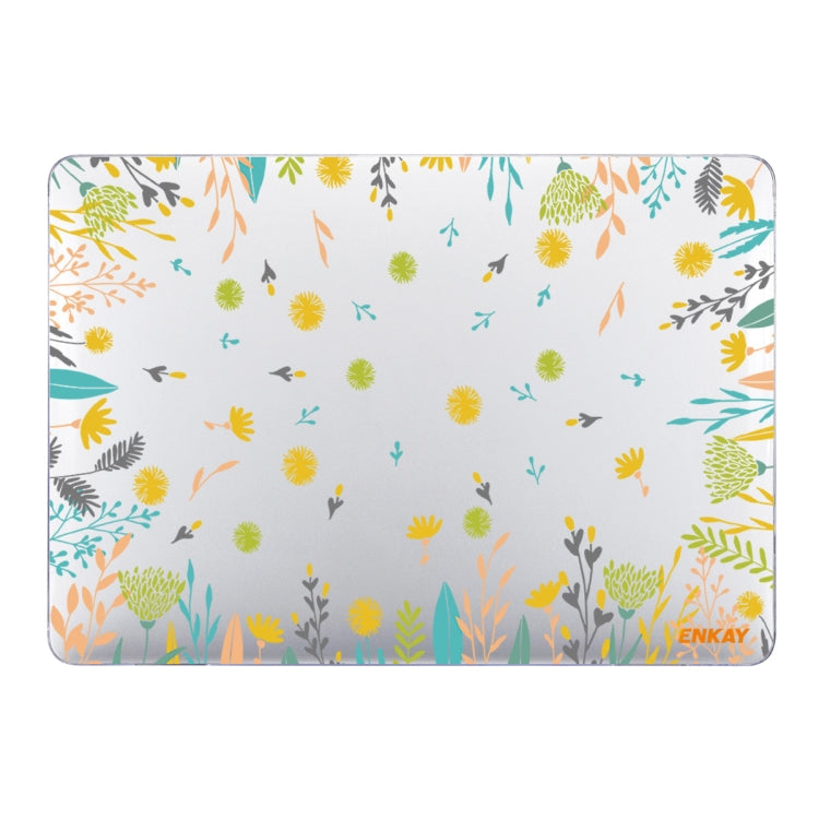 ENKAY Flower Series Pattern Laotop Protective Crystal Case For MacBook Pro 13.3 inch A1706 / A1708 / A1989 / A2159