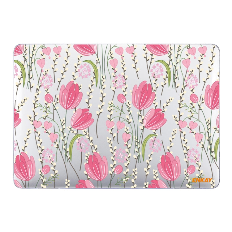 ENKAY Flower Series Pattern Laotop Protective Crystal Case For MacBook Pro 13.3 inch A1706 / A1708 / A1989 / A2159