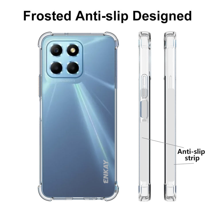 For Honor X8 5G ENKAY Clear TPU Shockproof Phone Case