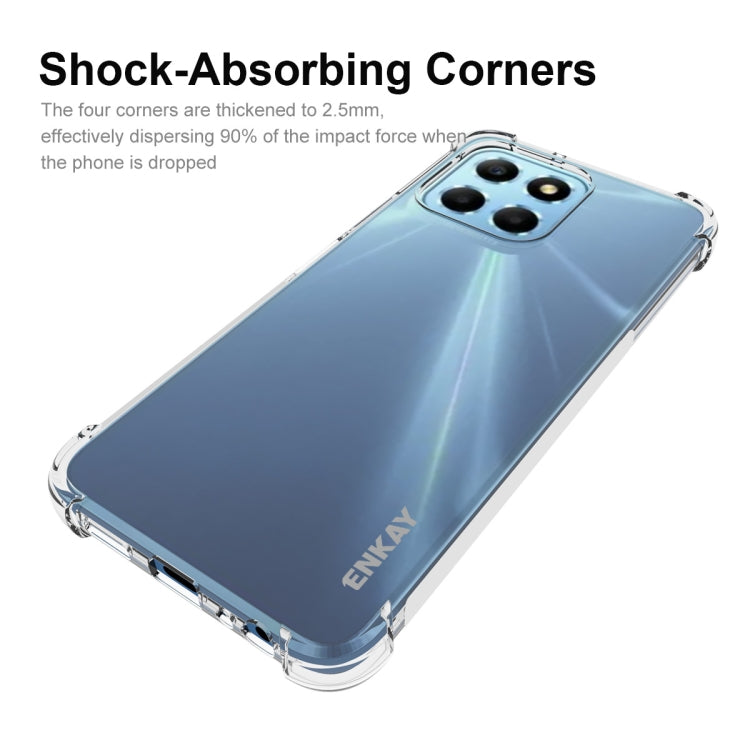 For Honor X8 5G ENKAY Clear TPU Shockproof Phone Case