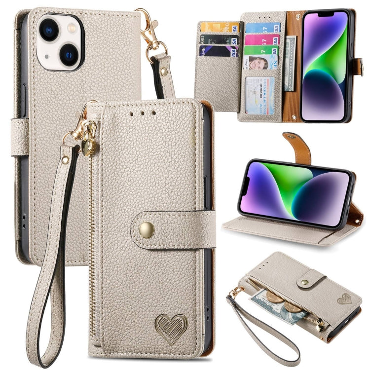 Love Zipper Lanyard Leather Phone Case, Series 2