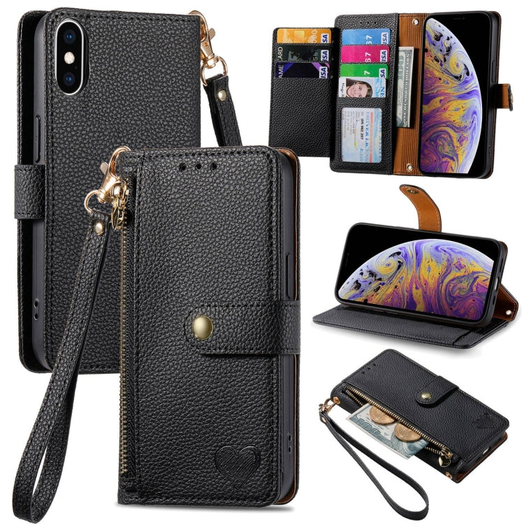 Love Zipper Lanyard Leather Phone Case, Series 3