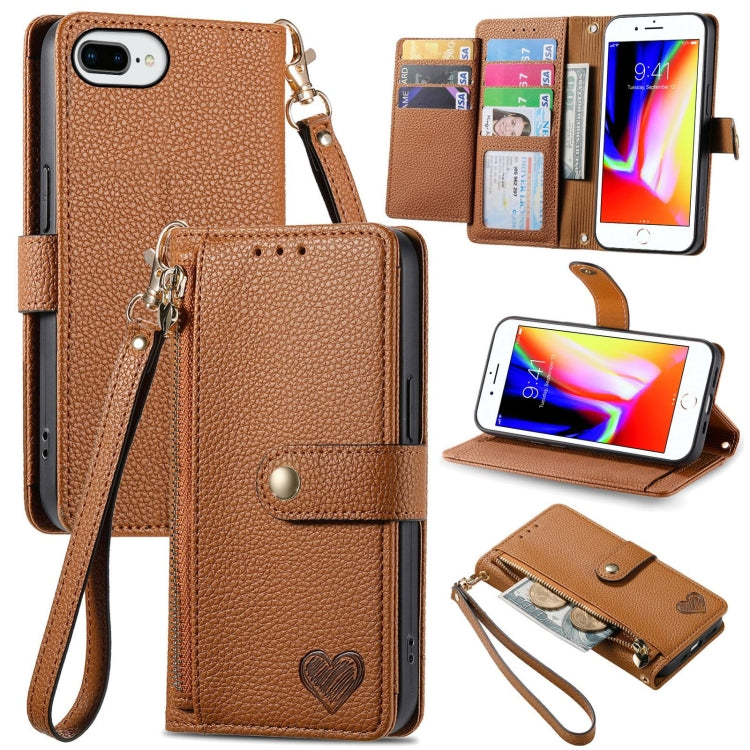 Love Zipper Lanyard Leather Phone Case, Series 5