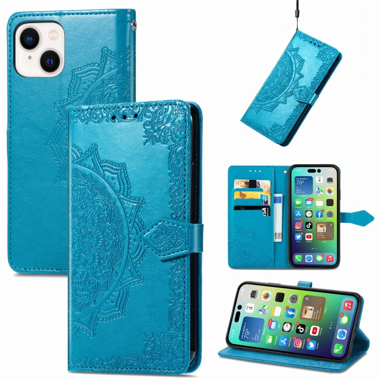 Mandala Flower Embossed Leather Phone Case, Series 2