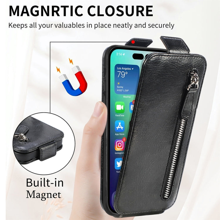 Zipper Wallet Vertical Flip Leather Phone Case