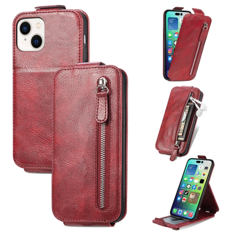 Zipper Wallet Vertical Flip Leather Phone Case