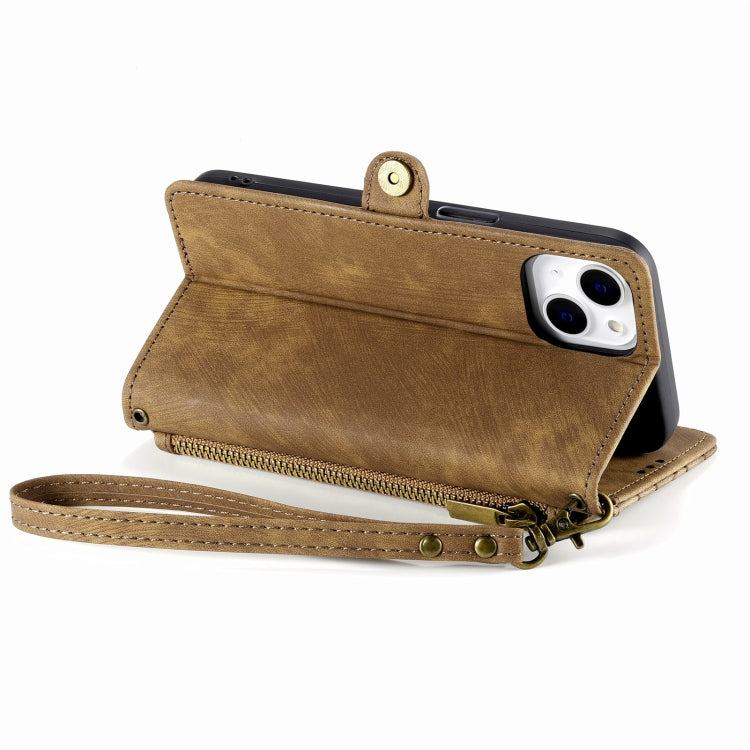 Geometric Zipper Wallet Side Buckle Leather Phone Case, Series 3