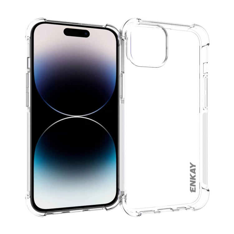 ENKAY Hat-Prince Transparent TPU Shockproof Phone Case, For iPhone 16 Pro Max, For iPhone 16 Pro, For iPhone 16 Plus, For iPhone 16, For iPhone SE 2024, For iPhone 15 Pro Max, For iPhone 15 Pro, For iPhone 15 Plus, For iPhone 15, For MagSafe Battery Pack