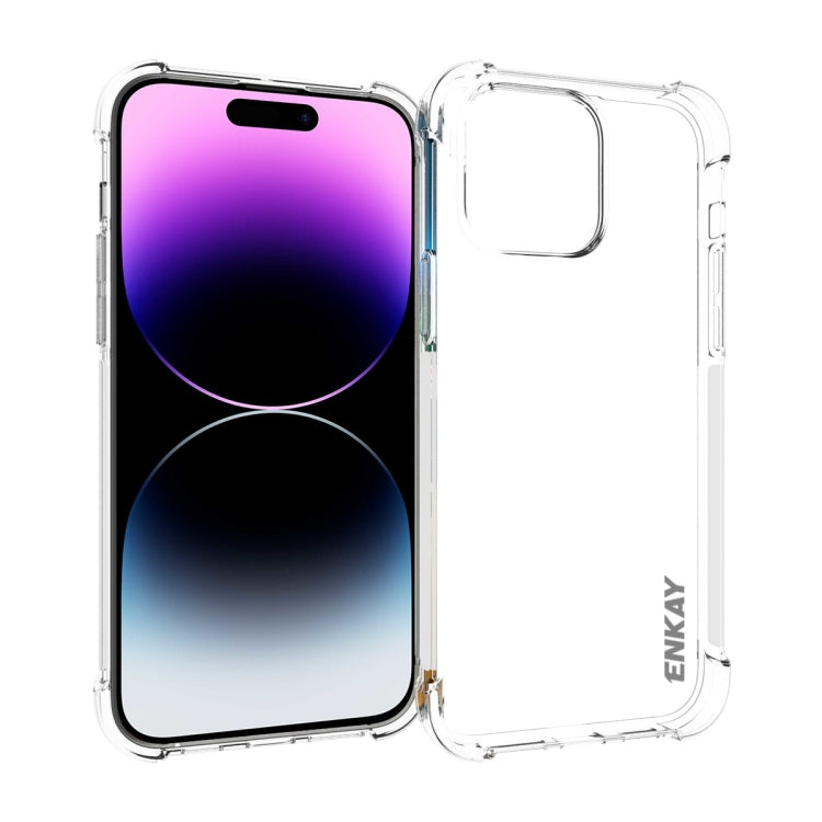 ENKAY Hat-Prince Transparent TPU Shockproof Phone Case, For iPhone 16 Pro Max, For iPhone 16 Pro, For iPhone 16 Plus, For iPhone 16, For iPhone SE 2024, For iPhone 15 Pro Max, For iPhone 15 Pro, For iPhone 15 Plus, For iPhone 15, For MagSafe Battery Pack