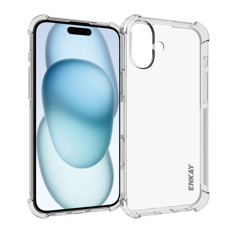 ENKAY Hat-Prince Transparent TPU Shockproof Phone Case, For iPhone 16 Pro Max, For iPhone 16 Pro, For iPhone 16 Plus, For iPhone 16, For iPhone SE 2024, For iPhone 15 Pro Max, For iPhone 15 Pro, For iPhone 15 Plus, For iPhone 15, For MagSafe Battery Pack