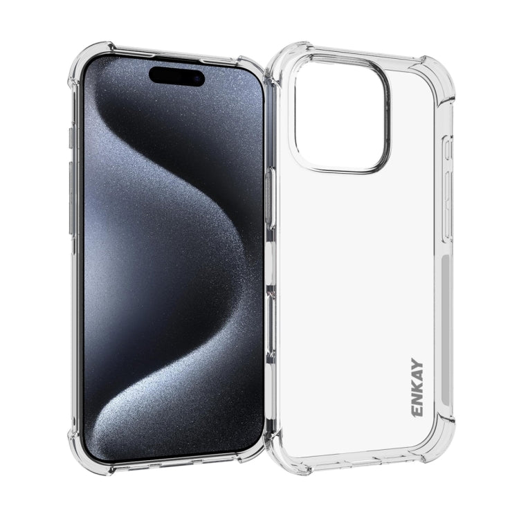 ENKAY Hat-Prince Transparent TPU Shockproof Phone Case, For iPhone 16 Pro Max, For iPhone 16 Pro, For iPhone 16 Plus, For iPhone 16, For iPhone SE 2024, For iPhone 15 Pro Max, For iPhone 15 Pro, For iPhone 15 Plus, For iPhone 15, For MagSafe Battery Pack