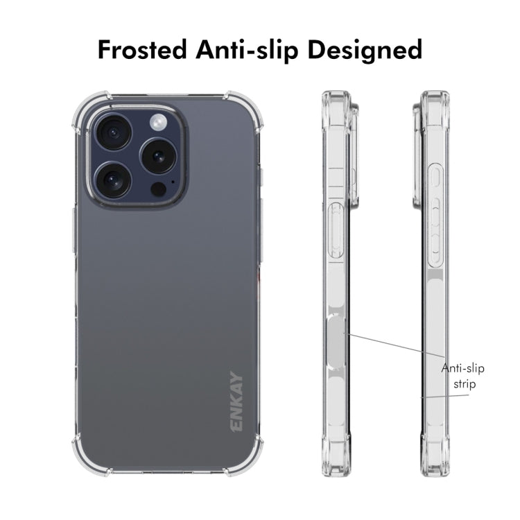 ENKAY Hat-Prince Transparent TPU Shockproof Phone Case, For iPhone 16 Pro Max, For iPhone 16 Pro, For iPhone 16 Plus, For iPhone 16, For iPhone SE 2024, For iPhone 15 Pro Max, For iPhone 15 Pro, For iPhone 15 Plus, For iPhone 15, For MagSafe Battery Pack