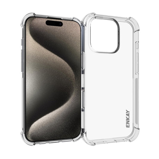 ENKAY Hat-Prince Transparent TPU Shockproof Phone Case, For iPhone 16 Pro Max, For iPhone 16 Pro, For iPhone 16 Plus, For iPhone 16, For iPhone SE 2024, For iPhone 15 Pro Max, For iPhone 15 Pro, For iPhone 15 Plus, For iPhone 15, For MagSafe Battery Pack